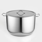 Кастрюля Amet, 45 л, d=45 см, цельнотянутая. нержавеющая сталь - Фото 1