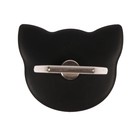 Держатель-подставка с кольцом для телефона LuazON, в форме "Кошки", чёрный - фото 9725093