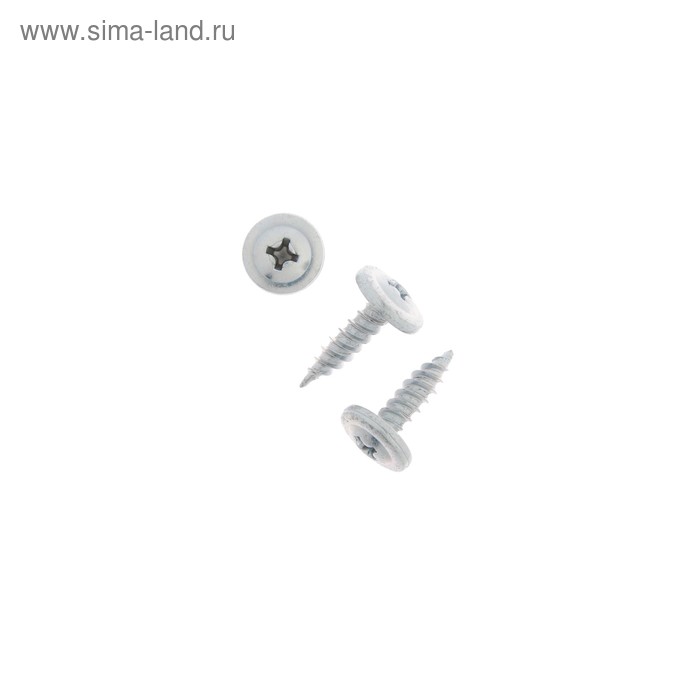 Саморезы с прессшайбой НЛМК, 4.2х16 мм, острый, цинк, 28 кг - Фото 1