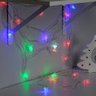 Гирлянда "Нить" 5 м с насадками "Ёлки маленькие", IP20, прозрачная нить, 20 LED, свечение мульти, мигание, 220 В - Фото 4