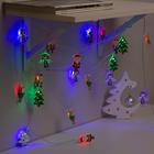 Гирлянда "Нить" 4 м с насадками "Рождественская сказка", IP20, прозрачная нить, 20 LED, свечение мульти, 8 режимов, 220 В - Фото 3