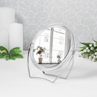 Зеркало на подставке, двустороннее, с увеличением, d зеркальной поверхности 12,4 см, цвет прозрачный, УЦЕНКА - Фото 1