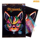 Мозаика стразами «Кот в очках». Набор для творчества - Фото 2