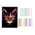 Мозаика стразами «Кот в очках». Набор для творчества - Фото 3