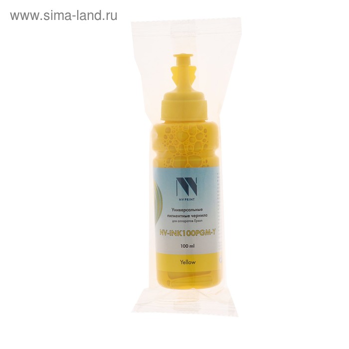 Чернила NV-INK100 универсальные Yellow пигментные для аппаратов Epson (100ml) Китай - Фото 1