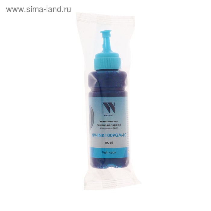 Чернила NV-INK100 универсальные Light Cyan пигментные для аппаратов Epson (100ml) Китай - Фото 1