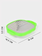 Тёрка с контейнером Доляна «Универсал», 2 в 1, 19×14.5×3.5 см, зелёная - Фото 2