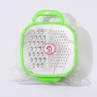 Тёрка с контейнером Доляна «Универсал», 2 в 1, 19×14.5×3.5 см, зелёная - Фото 6