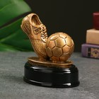 Стела "Футбол: золотой мяч" 11х11х7 см - Фото 3