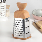 Тёрка шестигранная Доляна «Деревенька», 12×11×22 см, цвет коричневый - Фото 2