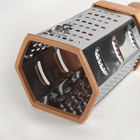 Тёрка шестигранная Доляна «Деревенька», 12×11×22 см, цвет коричневый - Фото 4