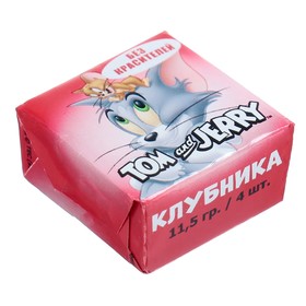 Конфеты жевательные Tom and Jerry со вкусом клубники, 11,5 г 4279933