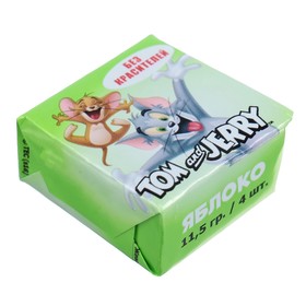 Конфеты жевательные Tom and Jerry со вкусом яблока, 11,5 г 4279932