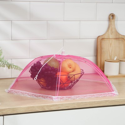 Сетка защитная для еды «Зонтик», 58×58 см, цвет МИКС