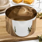 Форма для выкладки и выпечки, d=20 см, h=12 см, нержавеющая сталь - Фото 1