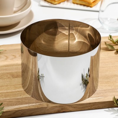 Форма для выкладки и выпечки, d=18 см, h=12 см, нержавеющая сталь