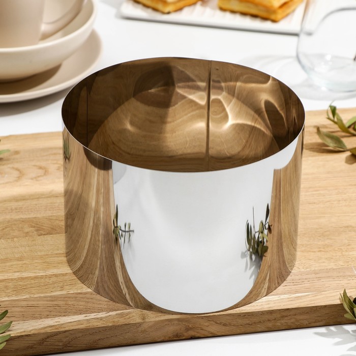 Форма для выкладки и выпечки, d=18 см, h=12 см, нержавеющая сталь - Фото 1