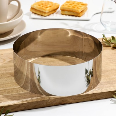 Форма для выпечки и выкладки, d=22 см, h=8 см, нержавеющая сталь