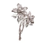 Брошь «Утренняя роса» василек - Фото 1