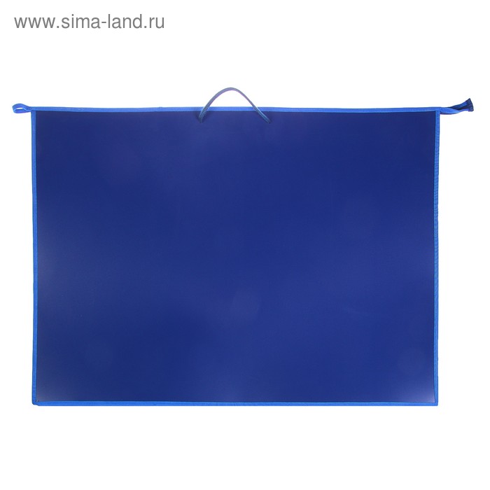 Папка для чертежей и рисунков А1, 900×655×50 мм, с ручками, пластиковая, молния сверху, тёмно-синяя - Фото 1