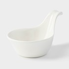 Соусник «Капля», 85 мл, 12×8×5.5 см, керамика, белый - Фото 1