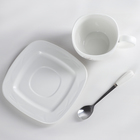 Чайная пара керамическая с ложкой Love, 2 предмета: чашка 380 мл, блюдце d=16 см, цвет МИКС - Фото 2
