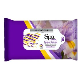 Салфетки влажные BioCos Spa Aroma «Японский ирис», 15 шт.