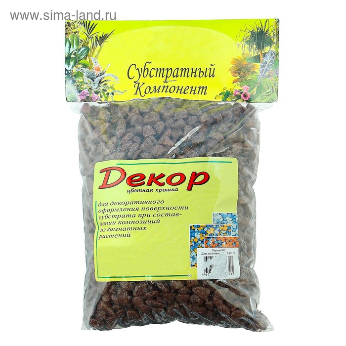 Декоративная цветная крошка, шоколод, 1 л., фракция 2-5 мм. - Фото 1