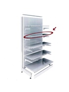 Полка для стеллажа, 50×101 см, перфорированная, шаг 2.5 см, белая - Фото 5