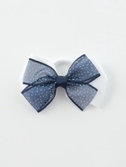 Бант для волос на резинке «Школьница», двойной, блеск, 7 см, сине-белый - фото 119112633