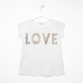 Футболка KAFTAN "Love", белый, 40-42