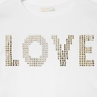 Футболка KAFTAN "Love", белый, 40-42 - фото 809673383