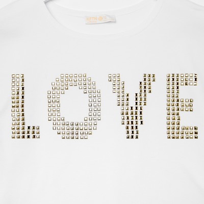 Футболка KAFTAN "Love", белый, 40-42