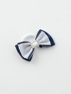 Бант для волос на резинке «Школьница», двойной, горох, 6.5 см, сине-белый - Фото 6