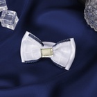 Бант для волос на резинке «Школьница», двойной, клетка, 7 см, сине-белый - Фото 3