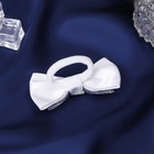 Бант для волос на резинке «Школьница», двойной, клетка, 7 см, сине-белый - Фото 4