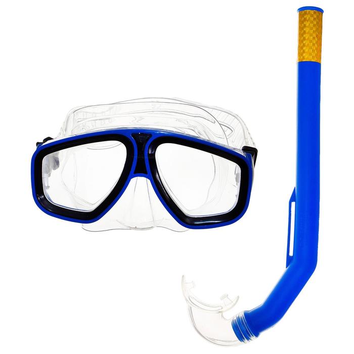 Набор для плавания ONLYTOP: маска, трубка, цвета МИКС - Фото 1