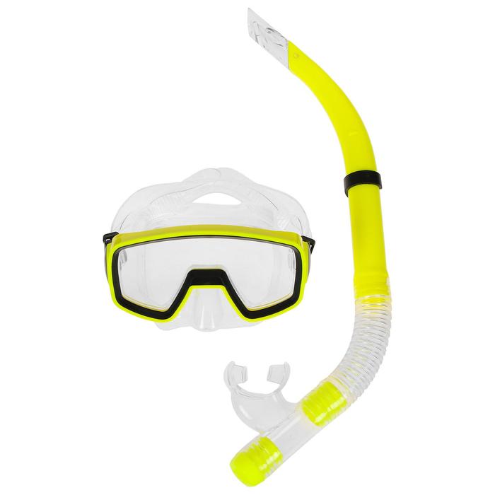 Набор для подводного плавания ONLYTOP: маска, трубка, цвета МИКС - фото 1911977264