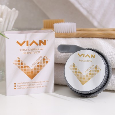 Зубная паста Vian кокосовая, концентрированная, 25 г