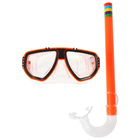 Набор для плавания, 3 предмета: маска, трубка, ласты безразмерные, в пакете, цвета МИКС - Фото 2