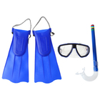 Набор для плавания, 3 предмета: маска, трубка, ласты безразмерные, в пакете, цвета МИКС - Фото 6