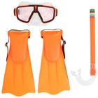 Набор для плавания детский ONLYTOP: маска, трубка, ласты безразмерные, цвета МИКС - Фото 8