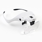 УЦЕНКА Лупа налобная 1-3х бинокулярная, 22×14×7.5 см, с подсветкой, 5 линз в комплекте, 3 ААА - Фото 2