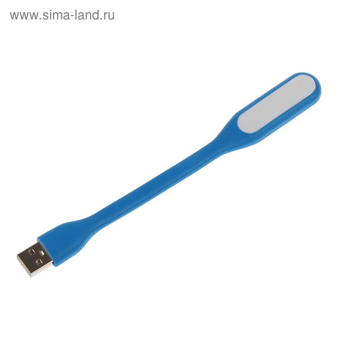 Светильник светодиодный LuazON, USB, гибкий, 5 ватт, 6 диодов, синий - Фото 1