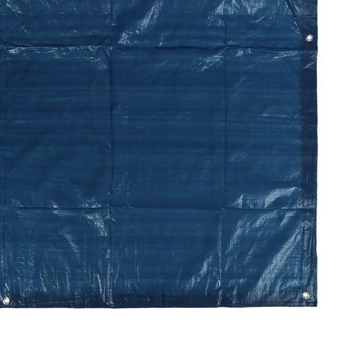 Тент защитный, 6 × 5 м, плотность 60 г/м², УФ, люверсы шаг 1 м, синий - фото 1899673856
