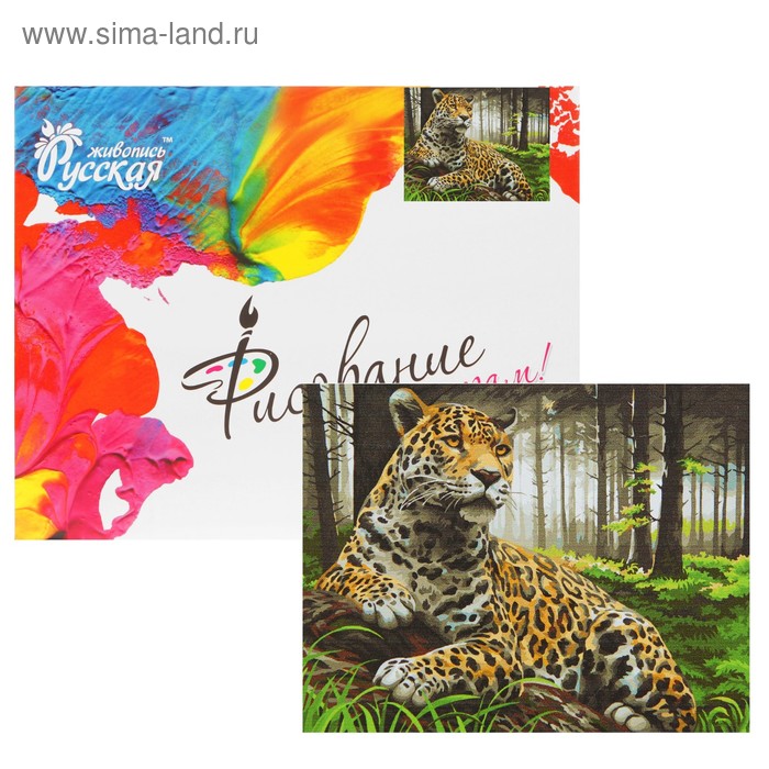 Картина по номерам «Леопард в лесу» 40х50 см, 24 цвета - Фото 1