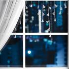 Гирлянда "Бахрома" 3 х 0.5 м с насадками "Ёлки", IP20, прозрачная нить, 80 LED, свечение RG/RB, мигание, 220 В - Фото 2