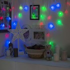 Гирлянда "Бахрома" 3 х 0.5 м с насадками "Ёлки", IP20, прозрачная нить, 80 LED, свечение RG/RB, мигание, 220 В - Фото 5