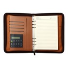 Ежедневник-органайзер Calligrata, А5, 100 листов, на молнии, с калькулятором, обложка из искусственной кожи, коричневый - Фото 13