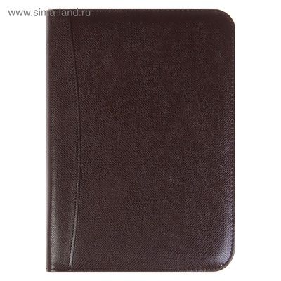 Ежедневник-органайзер Calligrata, А5, 100 листов, на молнии, с калькулятором, обложка из искусственной кожи, коричневый